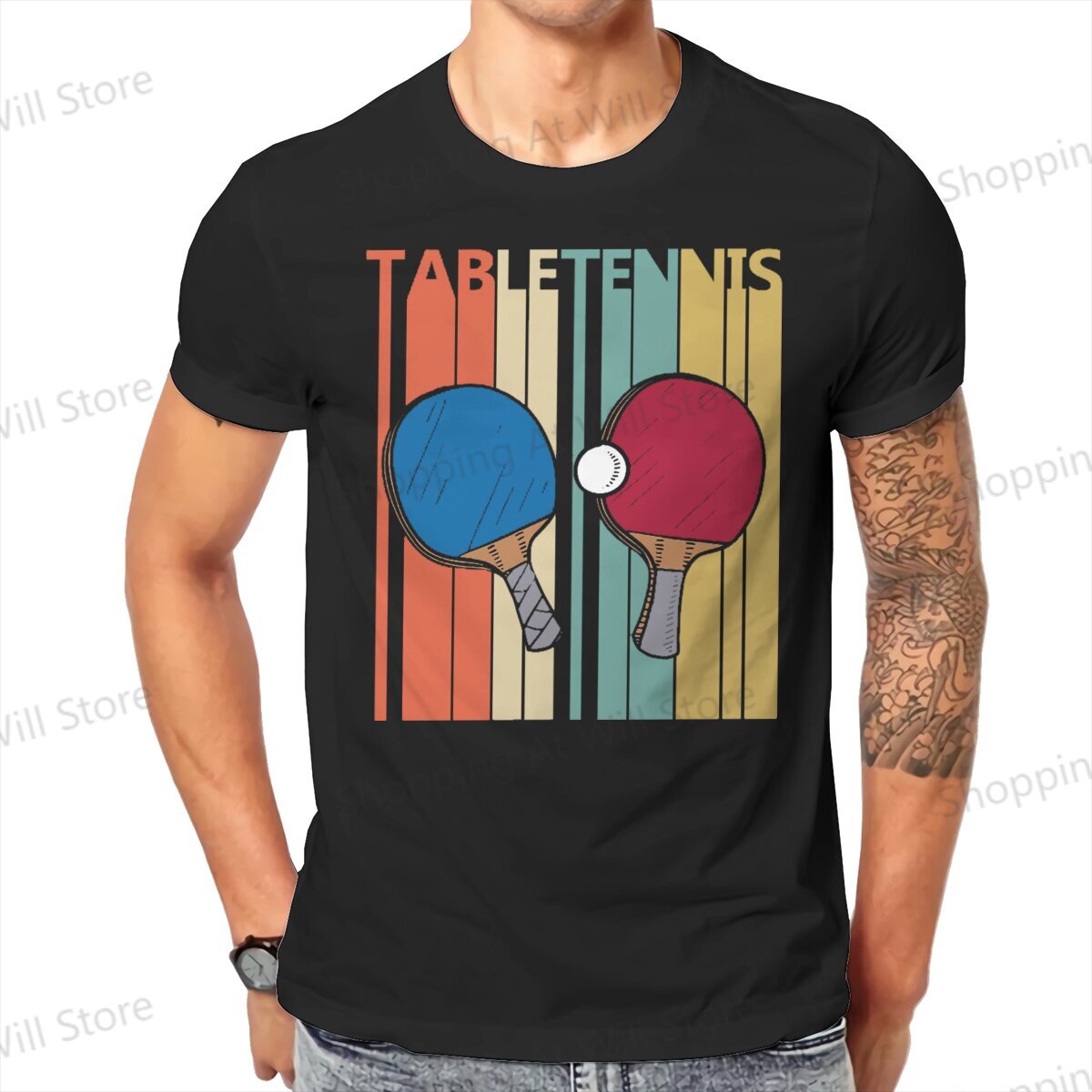 Table Tennis Shorts - 男性と女性のためのビンテージスタイルのTシャツ,ノベルティ,クールなストリートウェア,ピンポン,カジュアル,夏,S-6XL
