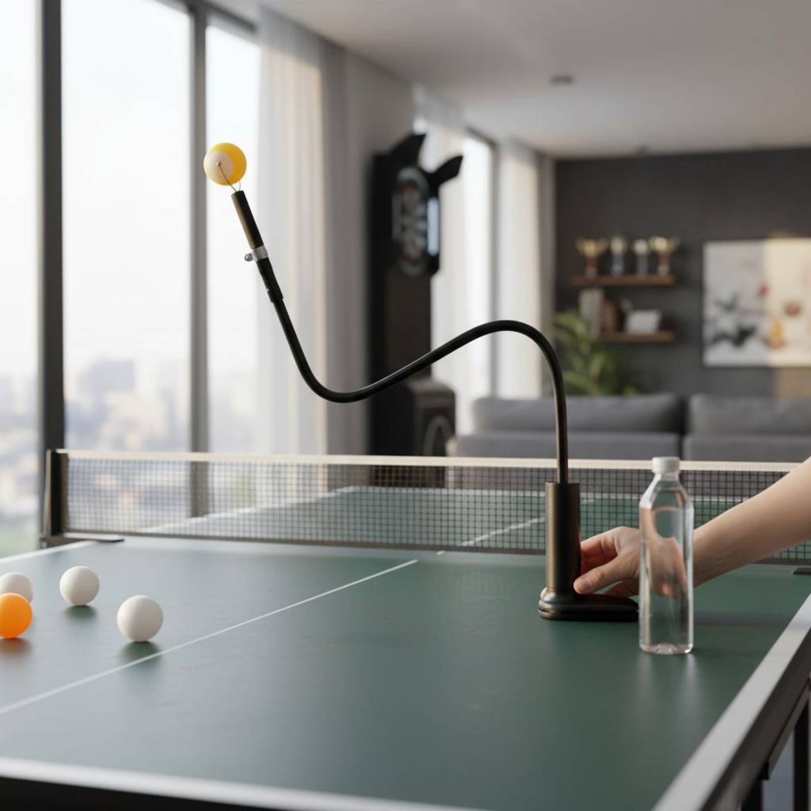 Table Tennis Youtube - 卓球ソロ練習補助具 柔軟なチューブ構造 卓球リバウンド練習補助具 卓球練習マシン 簡単操作