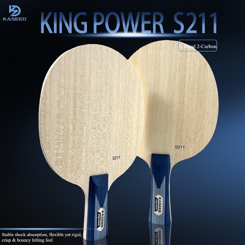 Table Tennis Paddles - KASEED KING POWER S211 テーブルテニスブレード 5枚のウッド+2枚のアウターカーボンコートトップシート