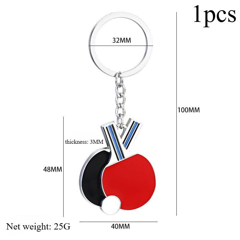 Table Tennis Keychain - 卓球キーホルダー＆ブレスレットペンダント スポーツお土産 かわいいファッション ピンポンラケットキーリング デコレーションお土産ギフト