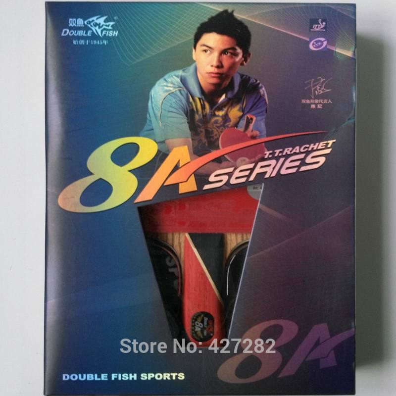 Table Tennis Forehand - オリジナルダブルフィッシュ卓球完成ラケット 8 AC 8A-C ウッドカーボンブレードピンプルインラバーオフェンシブピンポンラケット