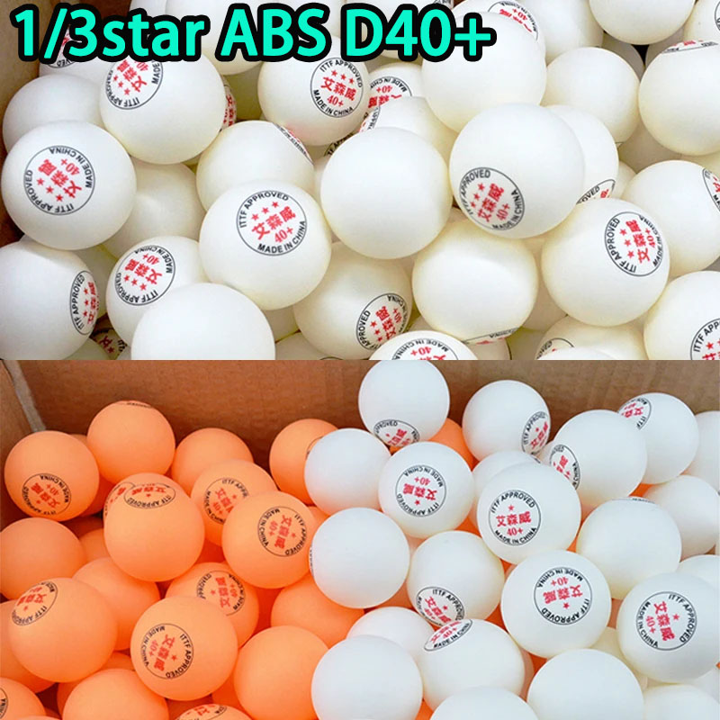 Donic Table Tennis Ball - 1/3 スターテーブルテニスボール ABS D40+ オレンジホワイトピンポンボール シーム付き