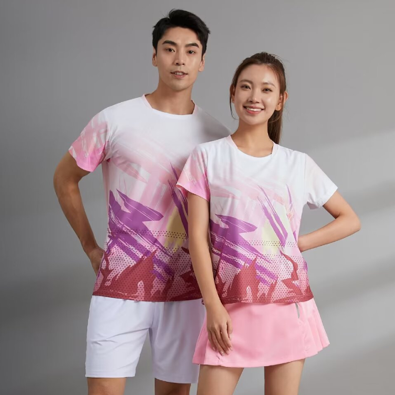 Table Tennis Jersey Design - 卓球ジャージ男性女性半袖スポーツ Tシャツ 3D プリントバドミントン服カップルピンポンシャツ 2024 夏デザイン