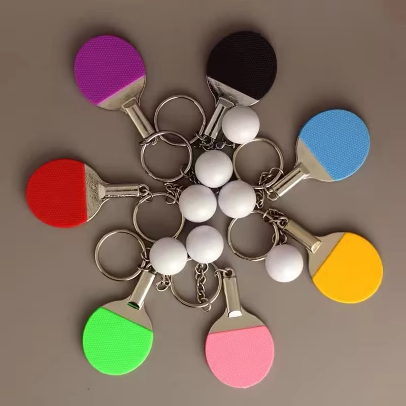 クリエイティブで可愛いミニ卓球ラケットキーホルダー、パドルピ - Table Tennis Keychain のレビューと価格