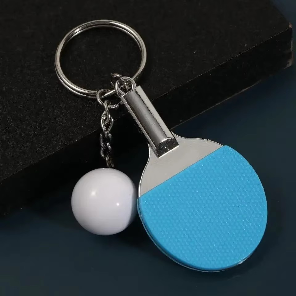 クリエイティブで可愛いミニ卓球ラケットキーホルダー、パドルピ - Table Tennis Keychain のレビューと価格