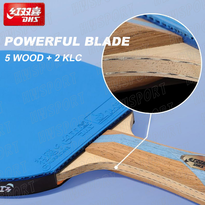 Dhs-テーブルテニスラケット、7つのスターッピングポンパド - Table Tennis Forehand のレビューと価格