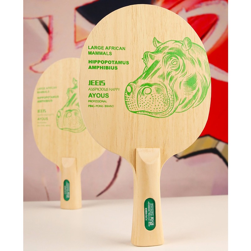 JEELS グリーンヒポ 1 プライ アヨウス卓球ブレード  - Table Tennis Paddles のレビューと価格
