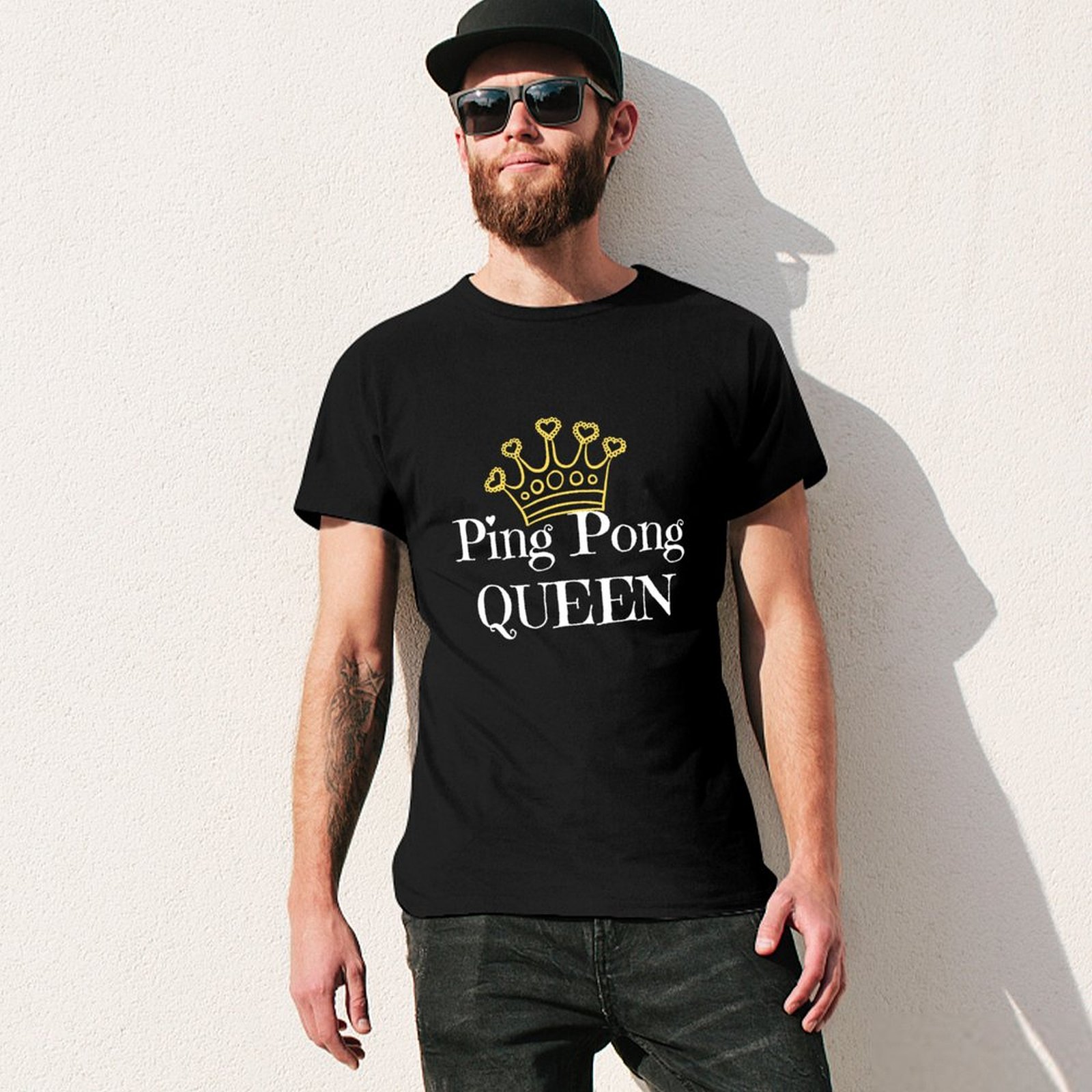 ピンポンクイーン 卓球愛好家向けTシャツ ワークアウトドアT - Table Tennis Queen のレビューと価格