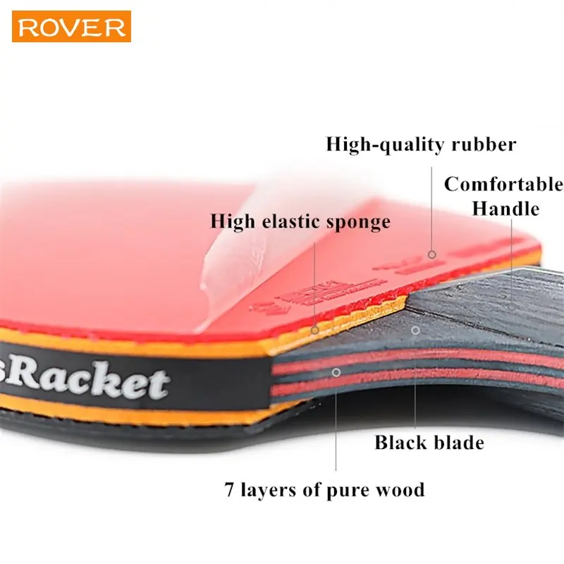 卓球ラケットセット,5つ星,6つ星,2ピース,プロのゴム製ピ - Table Tennis Forehand のレビューと価格