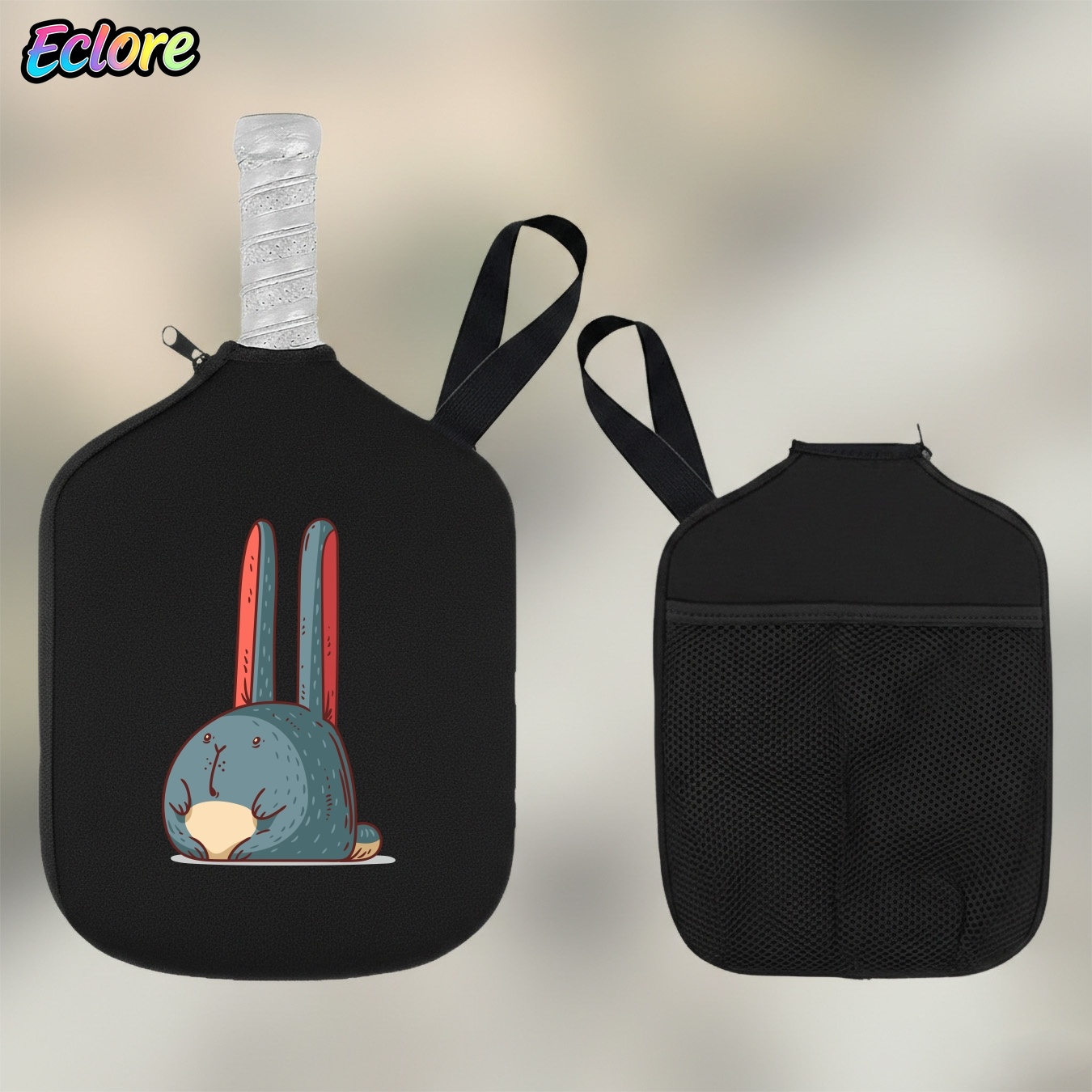 かわいいウサギのピックルボールパドルバッグ、耐久性のある漫画 - Table Tennis Paddles のレビューと価格