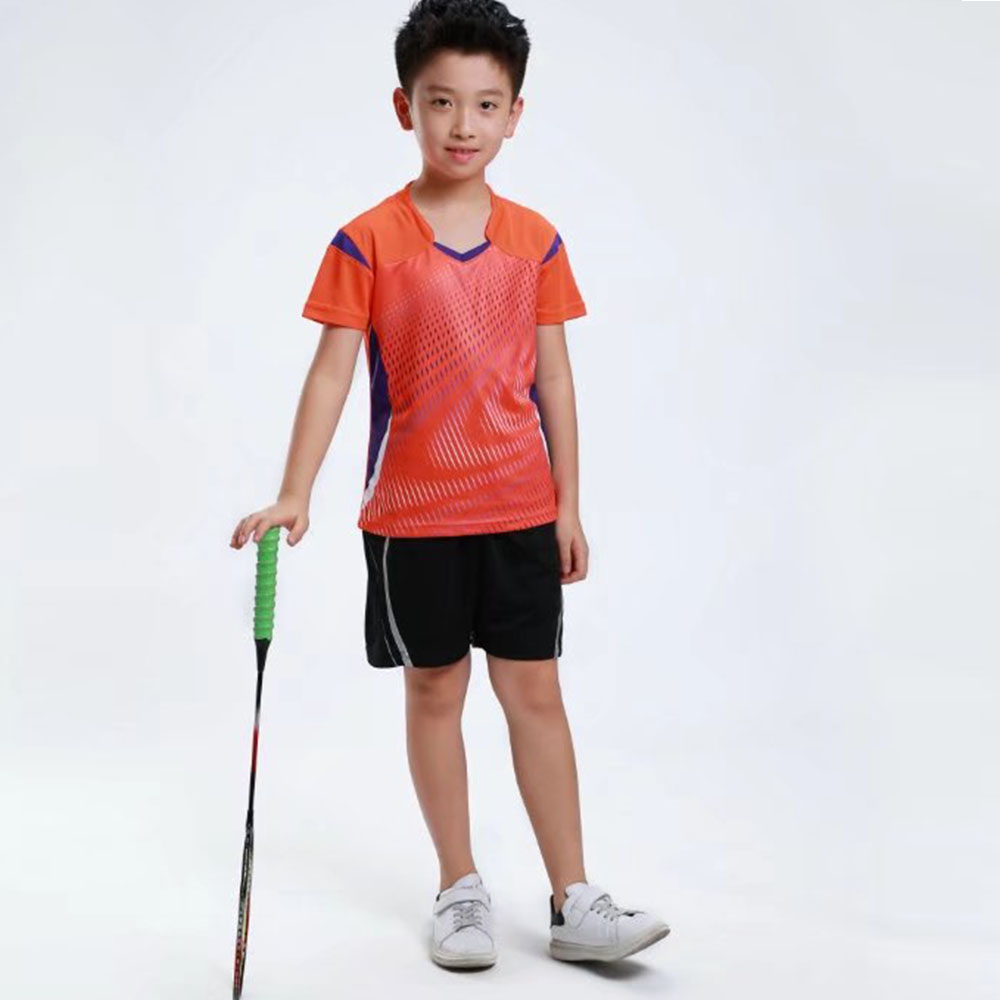 子供のための2ピースの速乾性Tシャツとショーツ,男の子と女の - Table Tennis Shorts のレビューと価格