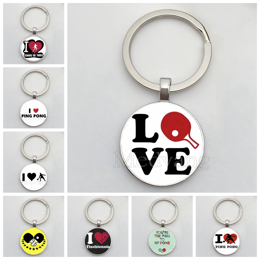 ピンポンキーホルダー卓球アスリートチャームジュエリーペンダン - Table Tennis Keychain のレビューと価格