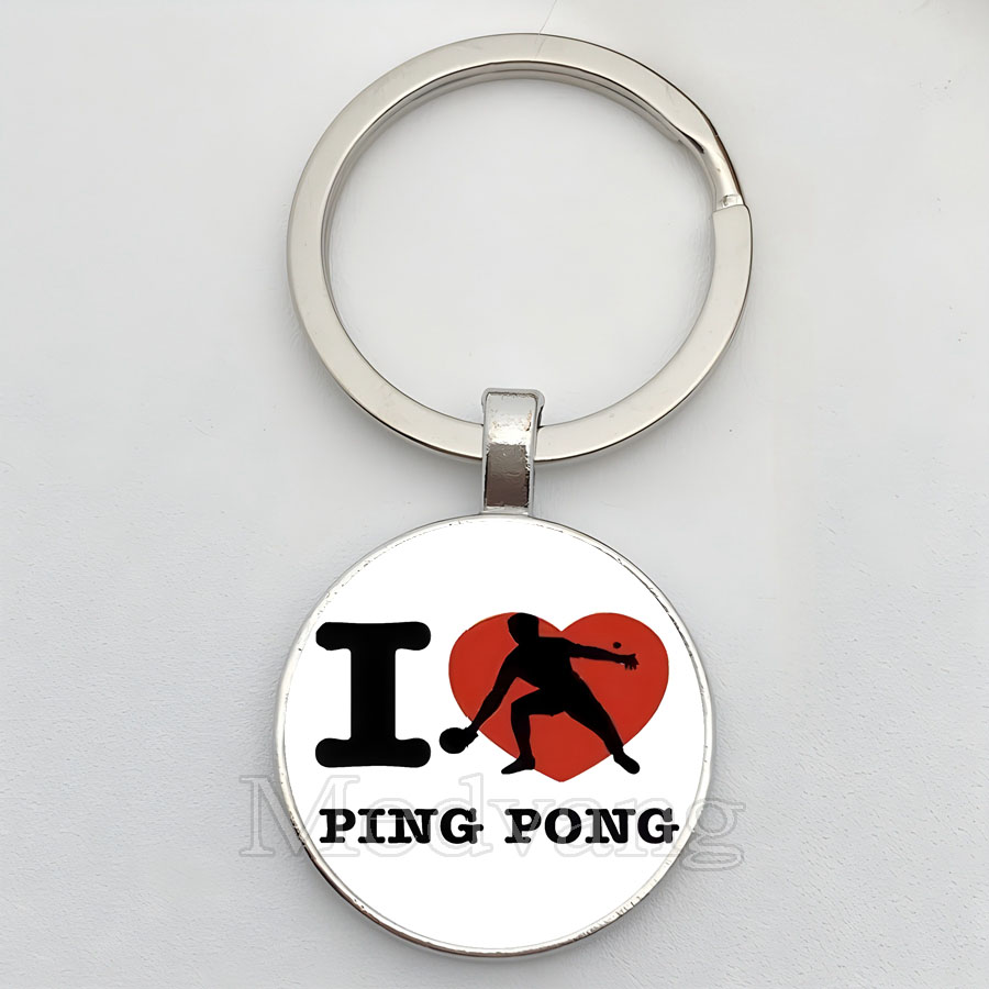 ピンポンキーホルダー卓球アスリートチャームジュエリーペンダン - Table Tennis Keychain のレビューと価格