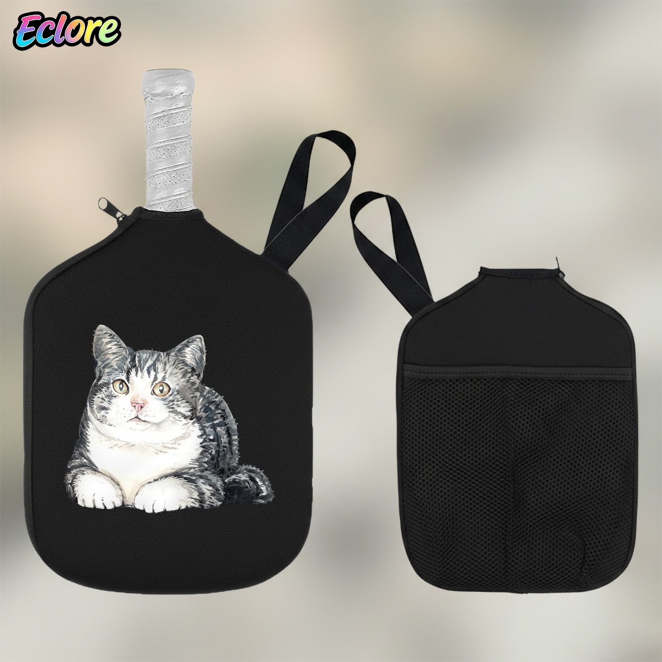 かわいい水彩猫ピックルボールパドルカバー耐久性のあるプロテク - Table Tennis Paddles のレビューと価格
