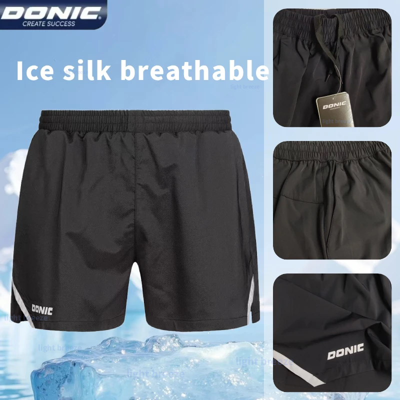 Donic 卓球ショーツ男性と女性の速乾性通気性卓球服スポー - Table Tennis Shorts のレビューと価格
